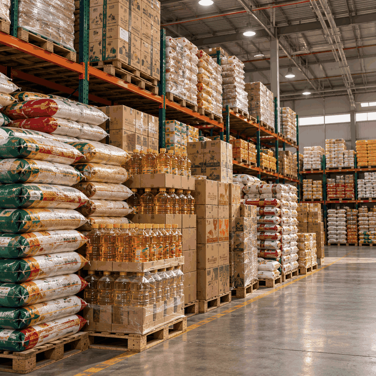Jabal Alalb team and warehouse